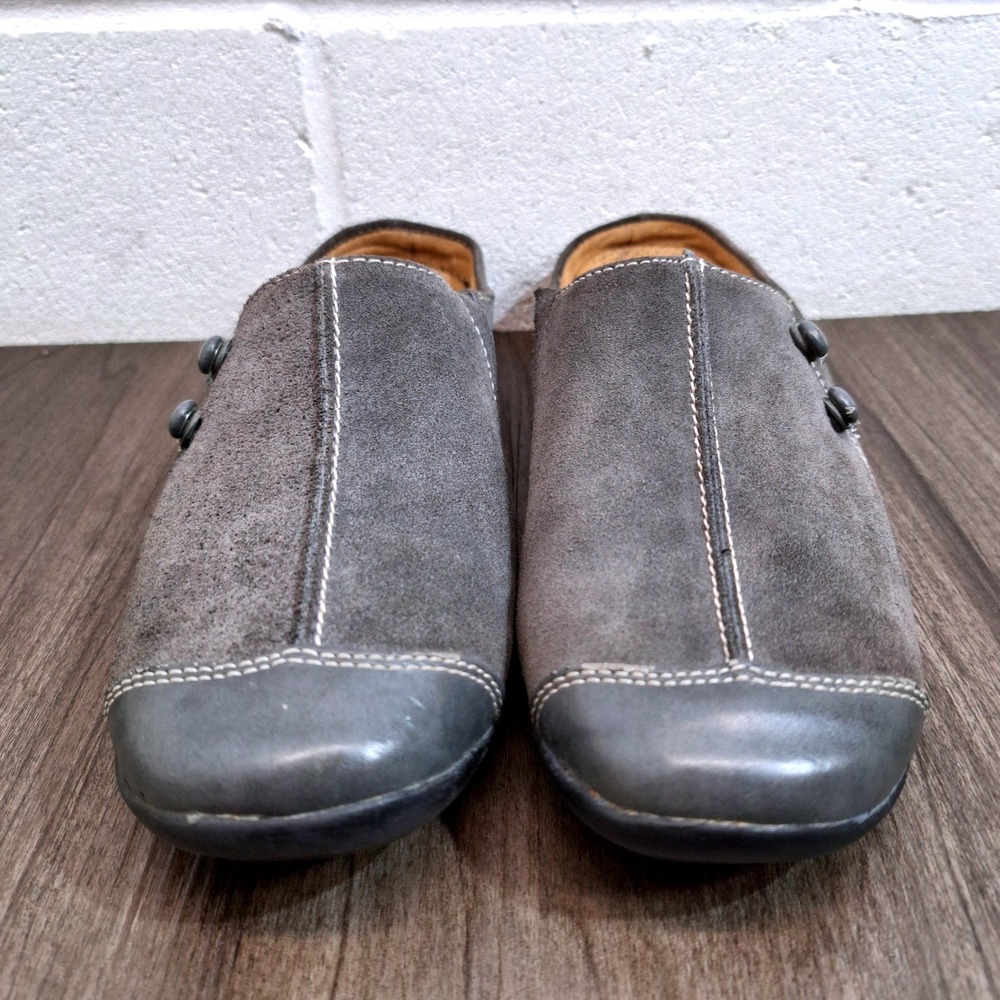 Natural Soul by Naturalizer Women's Size 9 M Gray Suede Slip On Mules Clogs - Picture 6 of 7